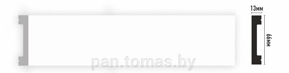 Плинтус напольный из дюрополимера Декомастер D157 (66*13*2000мм) от компании Торговые линии - фото 1