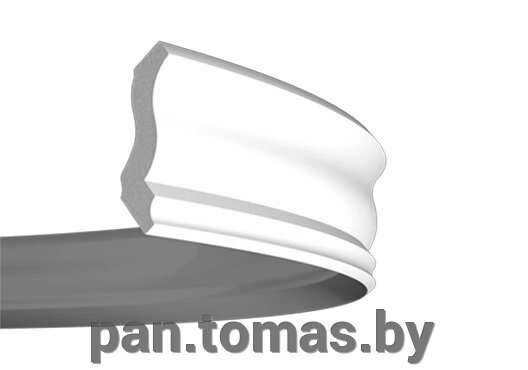 Плинтус потолочный из пенополиуретана Европласт 1.50.105 гибкий от компании Торговые линии - фото 1