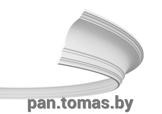 Плинтус потолочный из пенополиуретана Европласт 1.50.108 гибкий от компании Торговые линии - фото 1