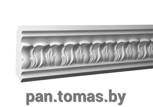 Плинтус потолочный из пенополиуретана Европласт 1.50.195 от компании Торговые линии - фото 1