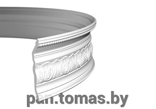 Плинтус потолочный из пенополиуретана Европласт 1.50.201 гибкий от компании Торговые линии - фото 1