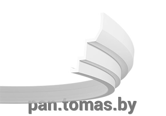 Плинтус потолочный из пенополиуретана Европласт 1.50.260 гибкий от компании Торговые линии - фото 1