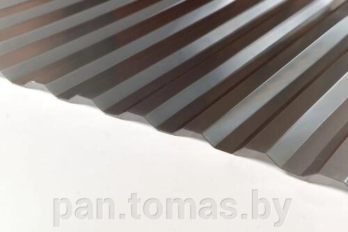 Поликарбонат профилированный Сэлмакс Групп МП-20 Серый (тонированный) 2000*1150*0,8 мм (трапеция) от компании Торговые линии - фото 1