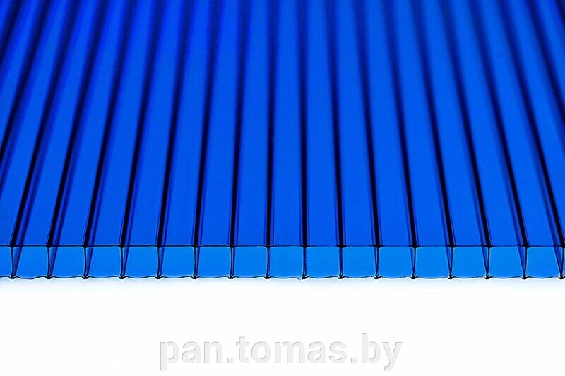 Поликарбонат сотовый Royalplast Синий 6000*2100*10 мм, 1,4 кг/м2 от компании Торговые линии - фото 1