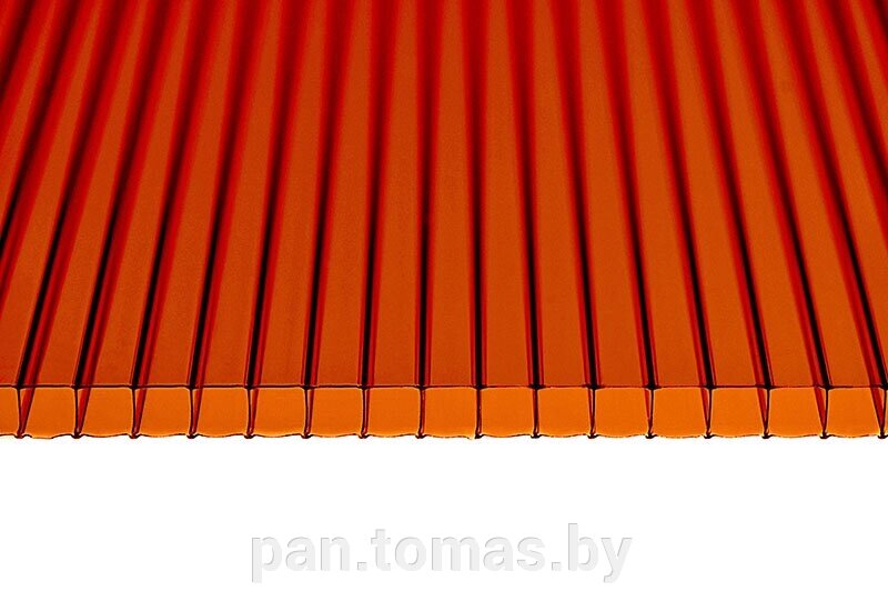 Поликарбонат сотовый Royalplast Янтарь 6000*2100*10 мм, 1,4 кг/м2 от компании Торговые линии - фото 1