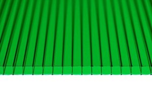 Поликарбонат сотовый Сэлмакс Групп Мастер зеленый 6000*2100*6 мм, 0,75 кг/м2