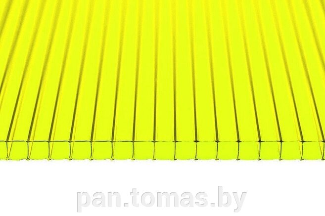 Поликарбонат сотовый Сэлмакс Групп Скарб-про Люкс желтый 6000*2100*8 мм, 1,5 кг/м2 от компании Торговые линии - фото 1
