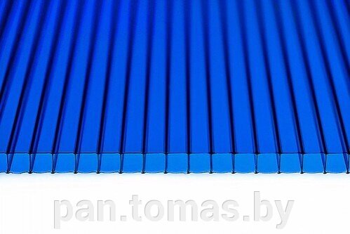Поликарбонат сотовый TitanPlast Синий 6000*2100*10 мм, 1,4 кг/м2 от компании Торговые линии - фото 1
