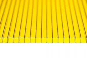 Поликарбонат сотовый TitanPlast Желтый 6000*2100*10 мм, 1,4 кг/м2