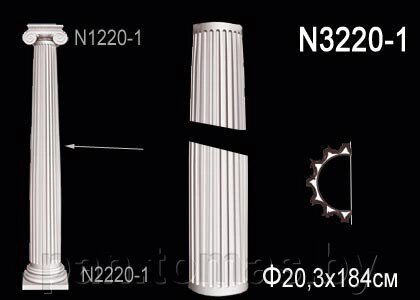 Полуколонна из полиуретана Перфект N3220-1 от компании Торговые линии - фото 1
