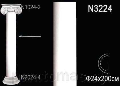Полуколонна из полиуретана Перфект N3224 от компании Торговые линии - фото 1