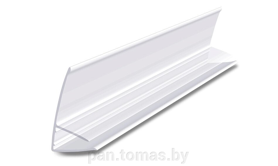 Пристенный профиль для поликарбоната Сэлмакс Групп 4-6 мм прозрачный от компании Торговые линии - фото 1