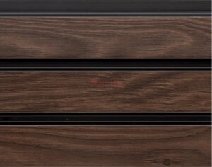 Реечная панель из полистирола Grace 3D Rail Махагон, 2700*120*10 мм