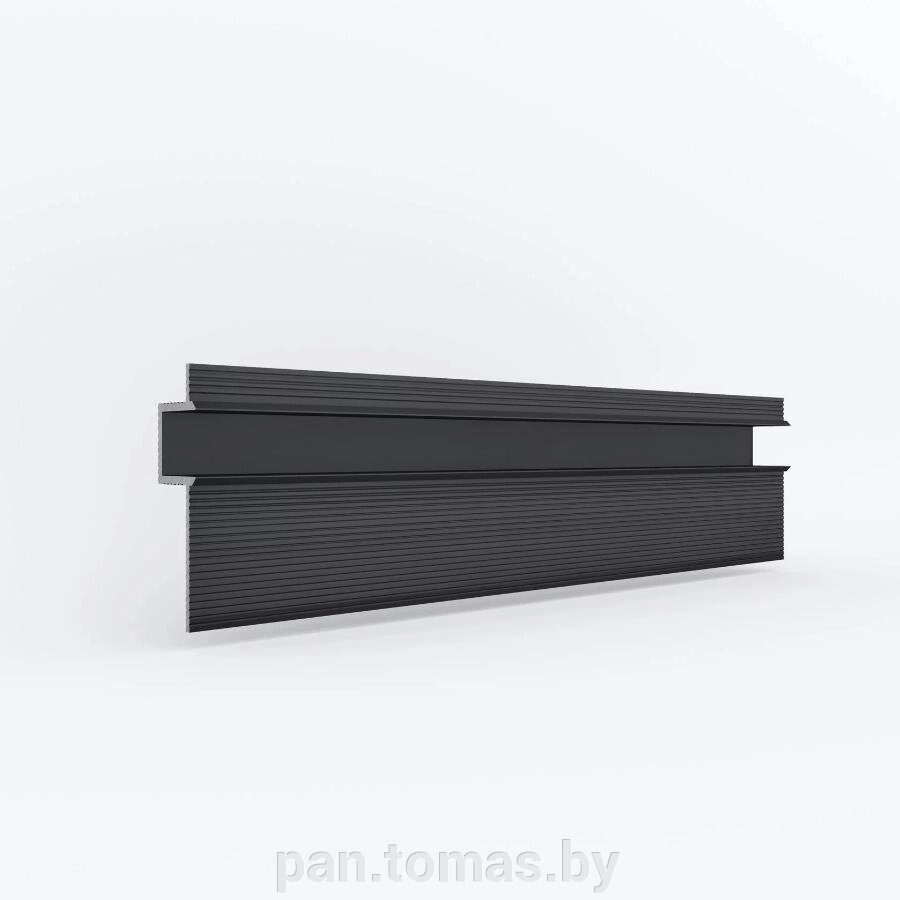 Рейка теневая алюминиевая Laconistiq черная анодированная от компании Торговые линии - фото 1