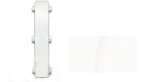Соединитель для плинтуса ПВХ Ideal Деконика 001-G Белый глянцевый 55 мм
