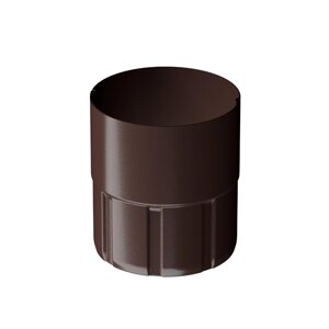 Соединитель (муфта) водосточной трубы Docke Stal Premium шоколад, RAL 8019