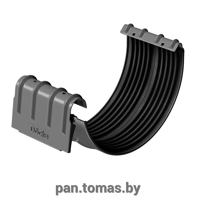 Соединитель водосточного желоба Docke Stal Premium графит, RAL 7024 от компании Торговые линии - фото 1