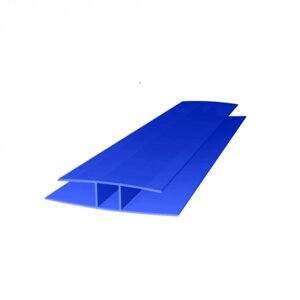 Соединительный профиль для поликарбоната Royalplast неразъемный 10мм синий