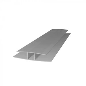 Соединительный профиль для поликарбоната Royalplast неразъемный 6мм серый