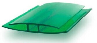 Соединительный профиль для поликарбоната Юг-Ойл-Пласт неразъемный НP-4мм зеленый от компании Торговые линии - фото 1