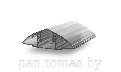 Соединительный профиль для поликарбоната Юг-Ойл-Пласт разъемный НСР 4-10 мм серый (база/крышка) от компании Торговые линии - фото 1