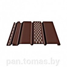 Софит виниловый Docke Premium Шоколад, с частичной перфорацией от компании Торговые линии - фото 1