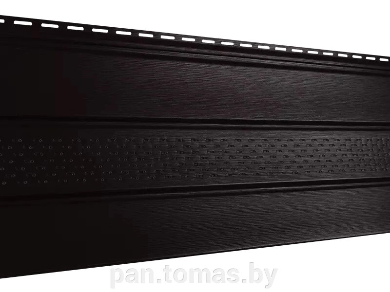 Софит виниловый Ю-пласт Pro Темно-коричневый, с частичной перфорацией от компании Торговые линии - фото 1