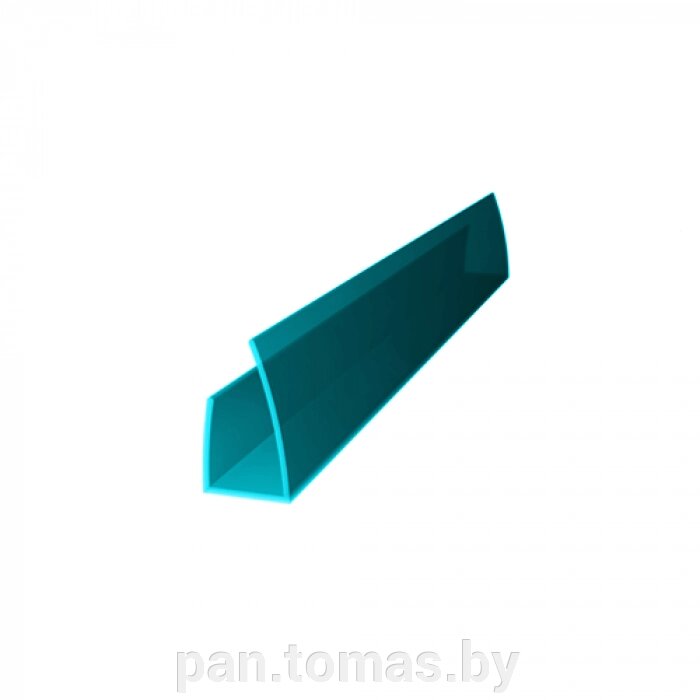 Торцевой профиль для поликарбоната Royalplast 10 мм Бирюза, 2100мм от компании Торговые линии - фото 1