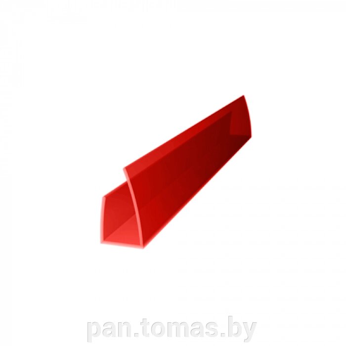 Торцевой профиль для поликарбоната Royalplast 10 мм Красный, 2100мм от компании Торговые линии - фото 1