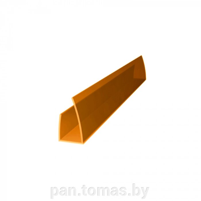 Торцевой профиль для поликарбоната Royalplast 10 мм Оранжевый, 2100мм от компании Торговые линии - фото 1
