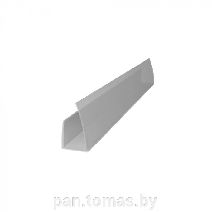 Торцевой профиль для поликарбоната Royalplast 10 мм Серебро, 2100мм от компании Торговые линии - фото 1