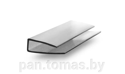Торцевой профиль для поликарбоната Royalplast 10 мм Серый, 2100мм от компании Торговые линии - фото 1