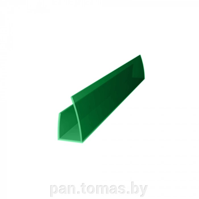 Торцевой профиль для поликарбоната Royalplast 10 мм Зеленый, 2100мм от компании Торговые линии - фото 1