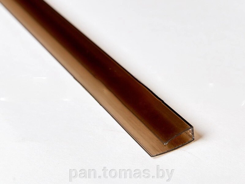 Торцевой профиль для поликарбоната Сэлмакс Групп 8 мм бронза (коричневый), 2100мм от компании Торговые линии - фото 1