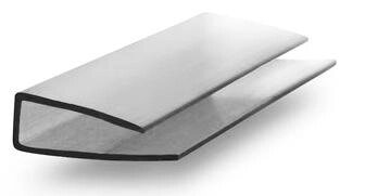 Торцевой профиль для поликарбоната Сэлмакс Групп 8 мм серый, 2100мм от компании Торговые линии - фото 1