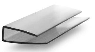 Торцевой профиль для поликарбоната Юг-Ойл-Пласт UP-4 мм серый от компании Торговые линии - фото 1