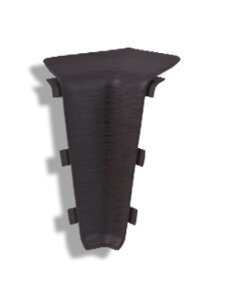 Угол внутренний для плинтуса ПВХ Декор Пласт 67 LL026 Зебрано Черно-Коричневый
