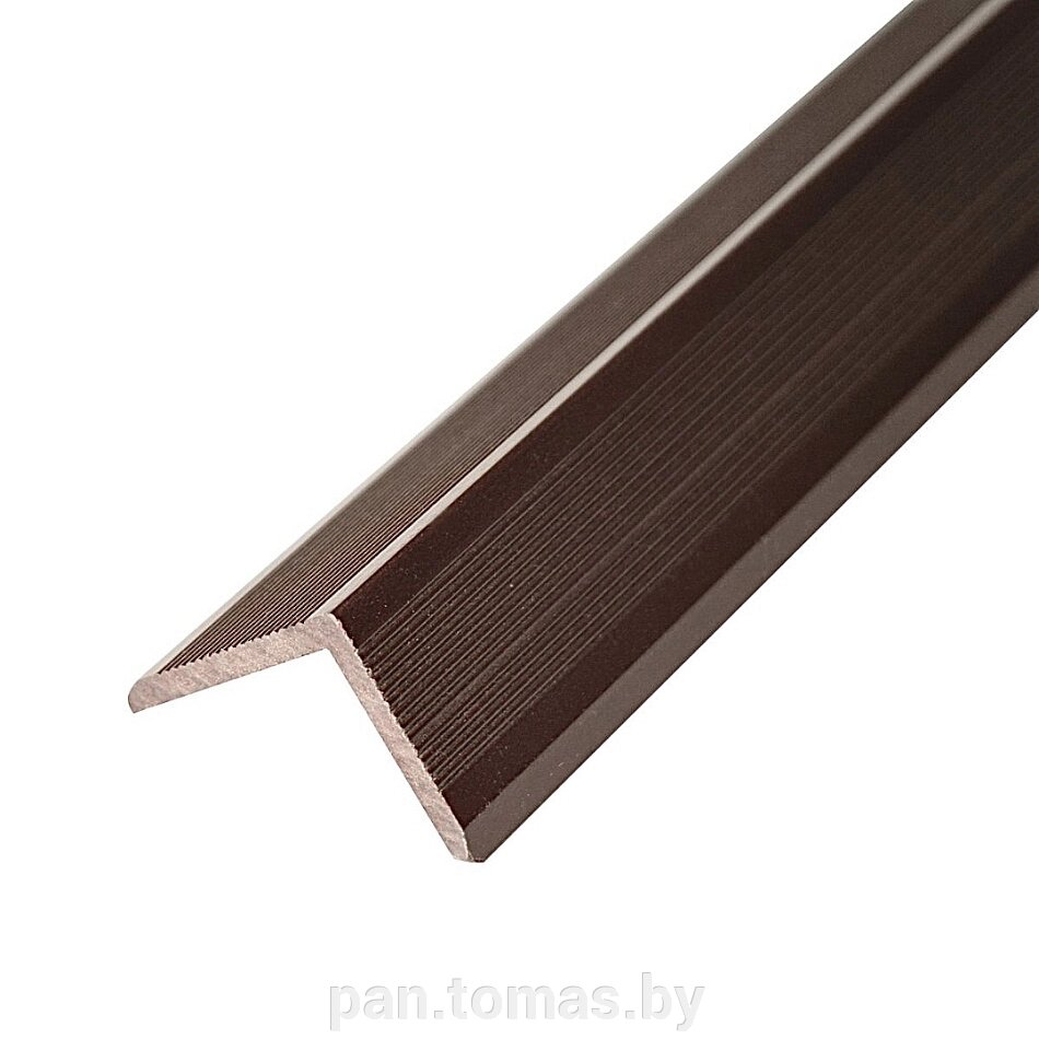 Уголок ДПК для террасной доски KronParket 54*45 мм, шоколад от компании Торговые линии - фото 1
