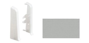 Заглушка для плинтуса ПВХ Ideal Деконика 002 Светло-серый 55 мм (пара)