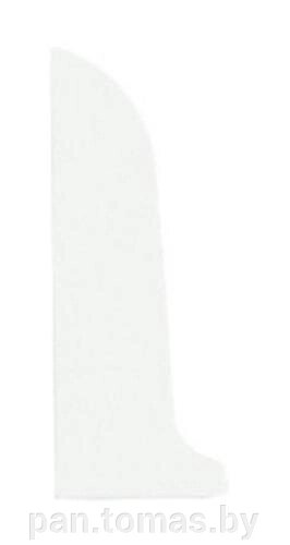 Заглушка для плинтуса ПВХ LinePlast L045 Белый, 58мм (левая) от компании Торговые линии - фото 1
