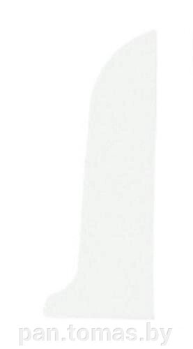 Заглушка для плинтуса ПВХ LinePlast L045 Белый, 58мм (правая) от компании Торговые линии - фото 1