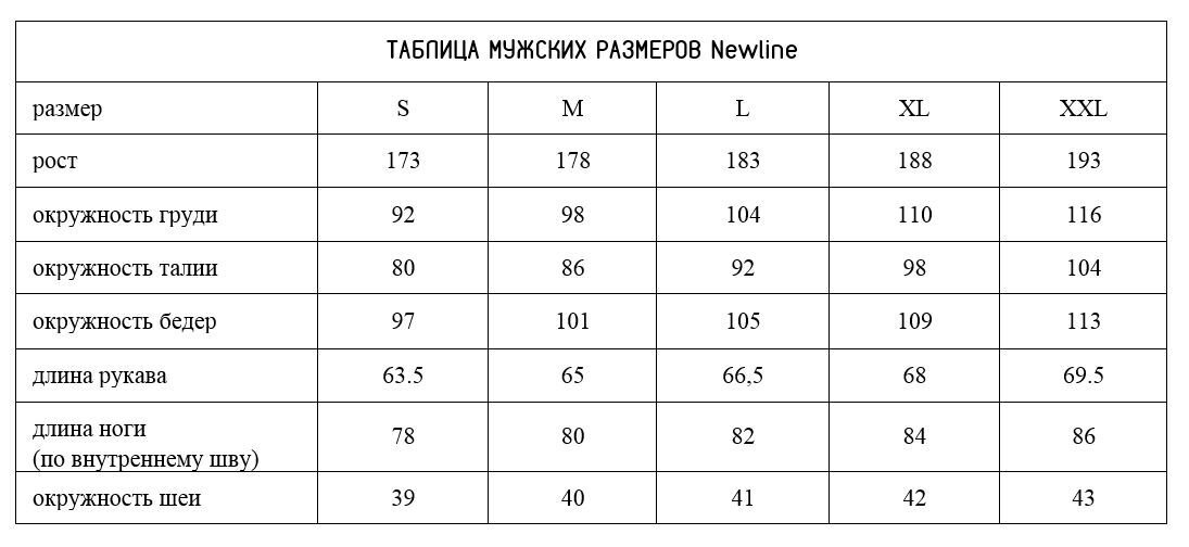размерная таблица
