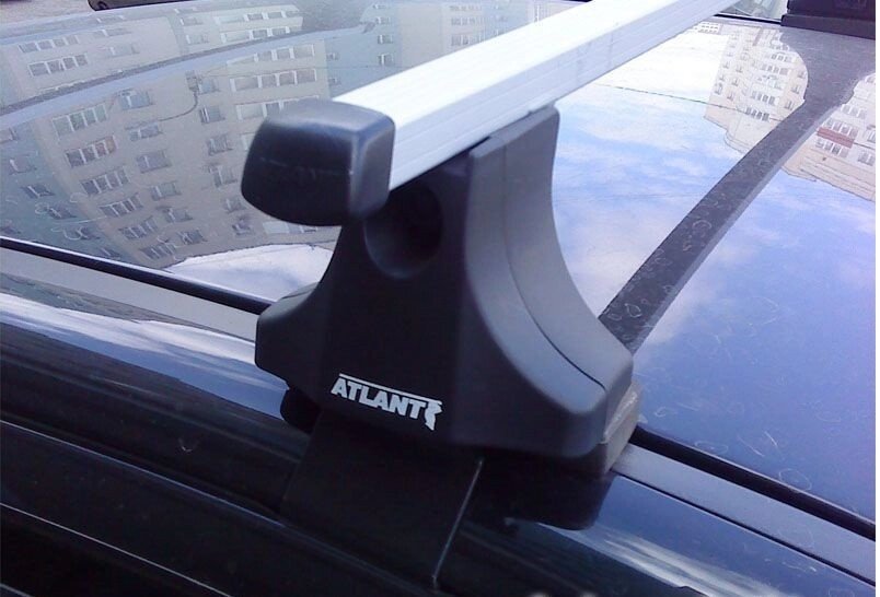 Багажник Атлант для Mitsubishi Lancer 10, 2007-..., седан (прямоугольная дуга) от компании ООО «ПЛАРК ТРЭЙД» - фото 1
