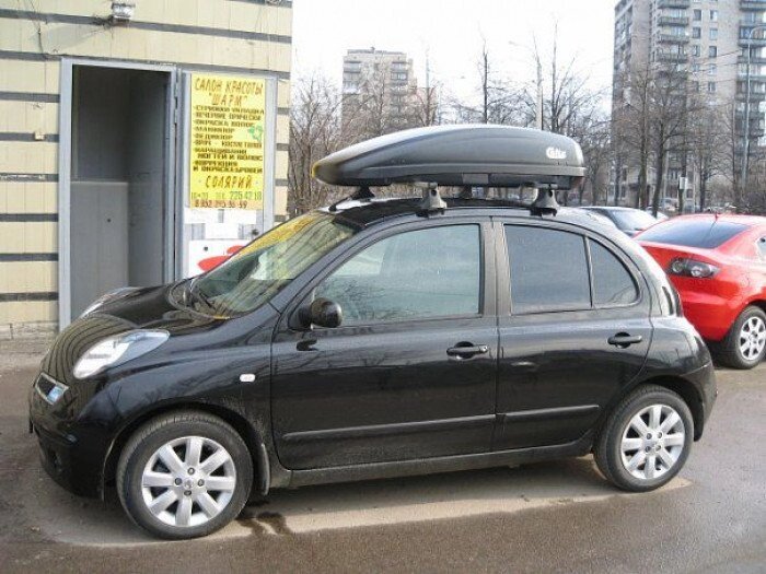 Багажник Атлант для Nissan March/Micra К12 2003-2010 (прямоугольная дуга) от компании ООО «ПЛАРК ТРЭЙД» - фото 1
