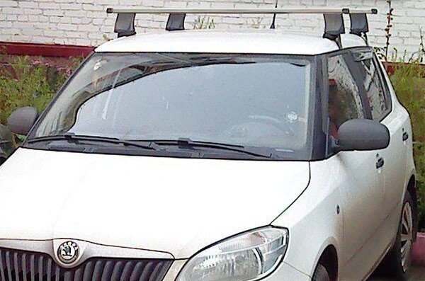 Багажник Атлант для Skoda Fabia хечбэк 2008-... (прямоугольная дуга) от компании ООО «ПЛАРК ТРЭЙД» - фото 1