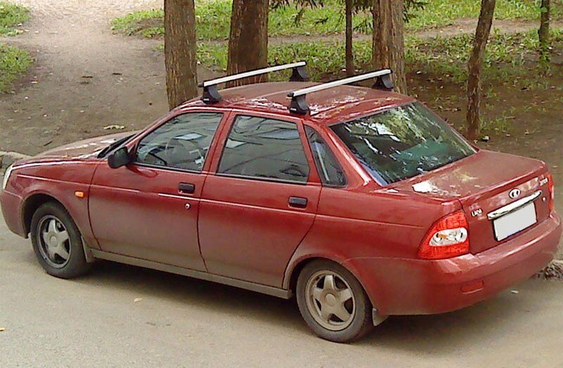 Багажник Атлант для ВАЗ Приора (прямоугольная дуга) от компании ООО «ПЛАРК ТРЭЙД» - фото 1