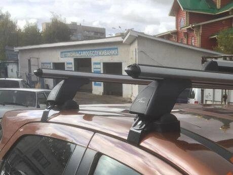 Багажник LUX для Ford Ecosport, внедорожник, гладкая крыша, 2013-…  (аэродинамическая дуга) от компании ООО «ПЛАРК ТРЭЙД» - фото 1