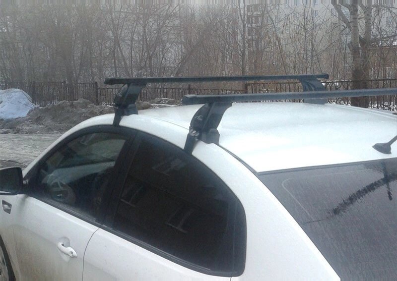 Багажник LUX для Kia Rio III, седан, 2011-... (прямоугольая дуга) от компании ООО «ПЛАРК ТРЭЙД» - фото 1