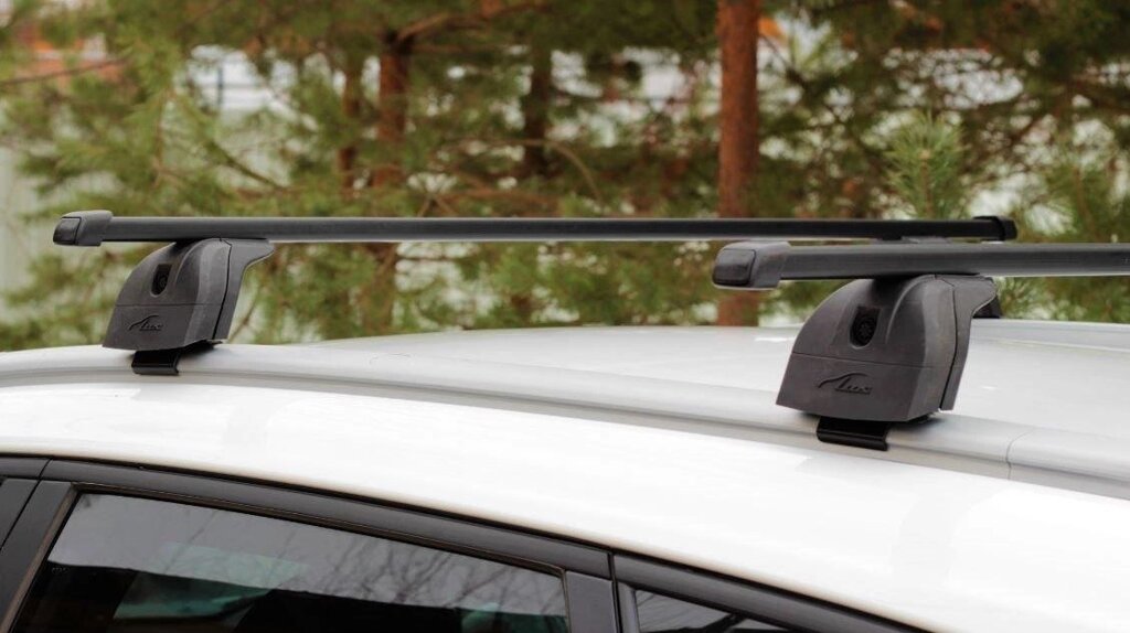 Багажник LUX для Kia Sportage III, 2013-2016 (на интегрированные рейлинги) (прямоугольая дуга) от компании ООО «ПЛАРК ТРЭЙД» - фото 1