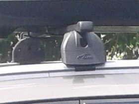 Багажник LUX для Mitsubishi Outlander 2012-на интегрированные рейлинги (прямоугольая дуга)
